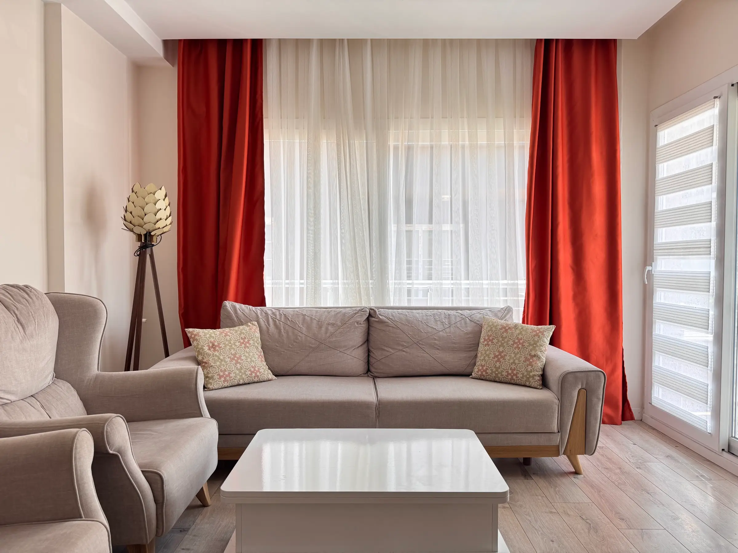 Three-seat sofa and armchairs in the living room